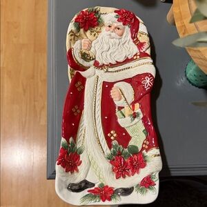 Fitz And Floyd Festive Santa Claus Holiday Platter